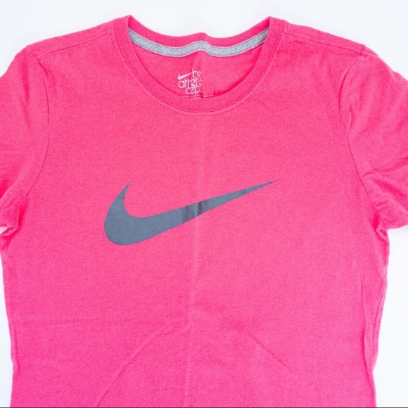 Nike Pink Crew Slim Fit Active Tee Size S - Picture 2 of 2